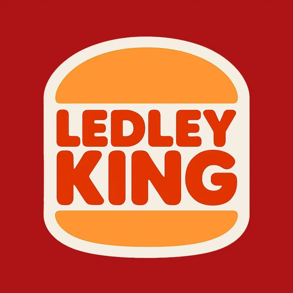 Ledley King Logo Men's T-Shirt – red close-up detail shot of the Ledley King Players Couture logo design