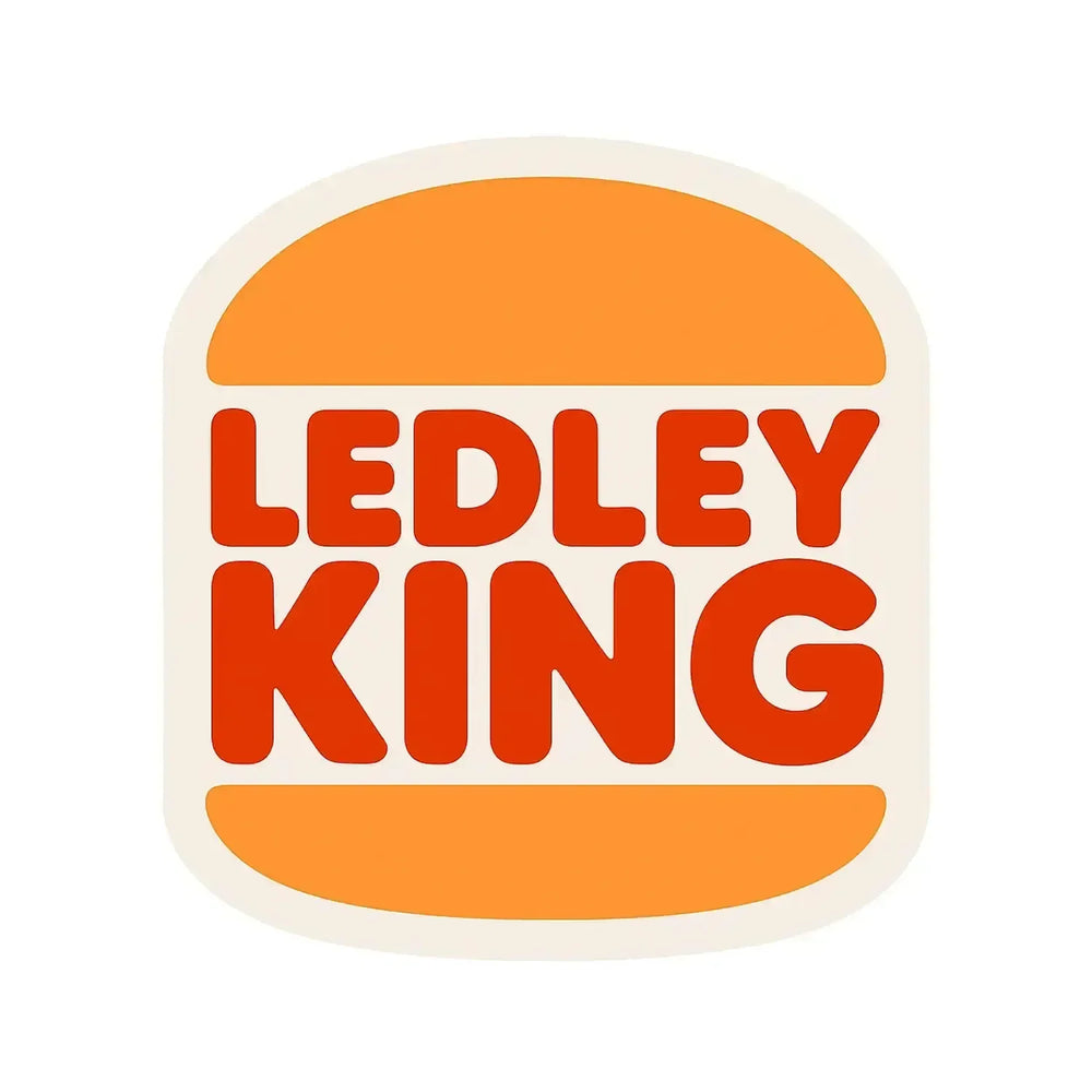 Ledley King Logo Men's T-Shirt – white close-up detail shot of the Ledley King Players Couture logo design