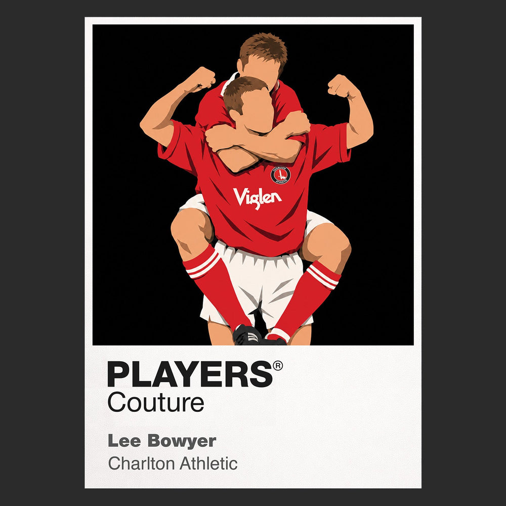 Lee Bowyer Charlton Athletic Icon Frame artwork in black