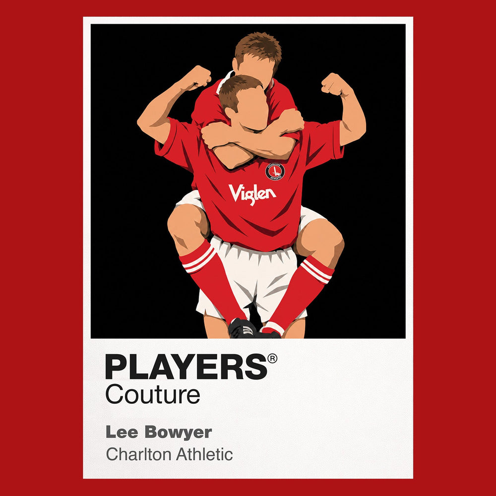 Lee Bowyer Charlton Athletic Icon Frame artwork in red