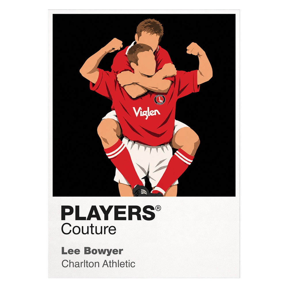 Lee Bowyer Charlton Athletic Icon Frame artwork in white