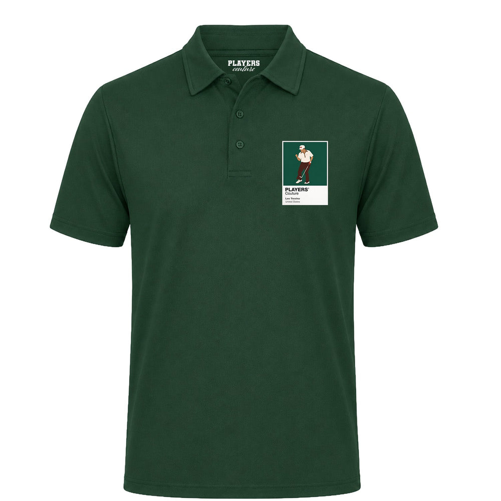 Lee Trevino Golf Icon Frame Men's Polo Shirt - Bottle Green