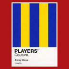 Leeds Away Classic Football Shirt Colours Frame Men's T-Shirt – red close-up detail shot of the Leeds Away Players Couture