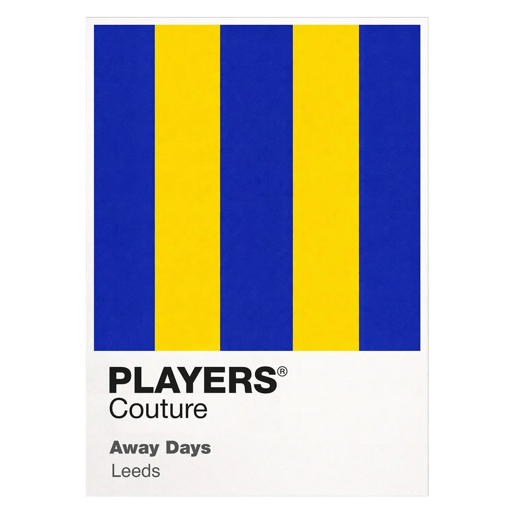 Leeds Away Classic Football Shirt Colours Frame Men's T-Shirt – white close-up detail shot of the Leeds United Players