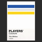 Leeds Home Classic Football Shirt Colours Frame Men's T-Shirt – black close-up detail shot of the Leeds Home Players Couture
