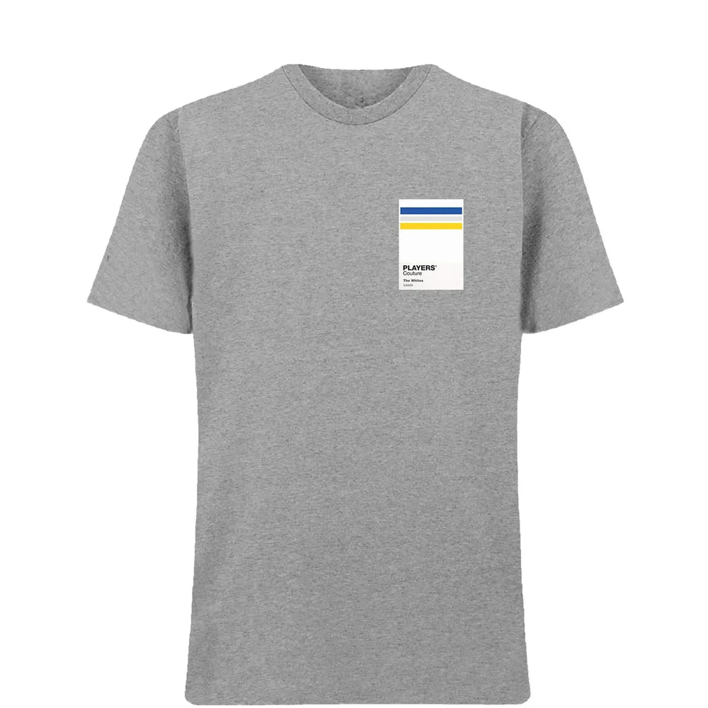 Leeds Home t-shirt – grey men's t-shirt featuring the Leeds Home Players Couture logo