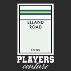 Leeds United Monopoly Card hoodie – black men's hoodie with white Leeds United Monopoly Card letters and Players Couture