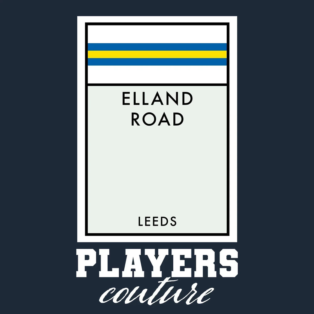 Leeds United hoodie – navy men's hoodie with white Leeds United letters and Players Couture logo on the chest