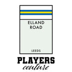 Leeds United Monopoly Card hoodie – white men's hoodie with black Leeds United Monopoly Card letters and Players Couture