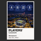 Inter Milan 2010 Treble Legends Icons in Lights Frame artwork in black
