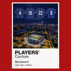 Inter Milan 2010 Treble Legends Icons in Lights Frame artwork in red