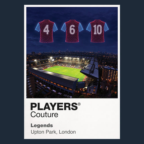 West Ham United Legends Icons in Lights Frame artwork in navy