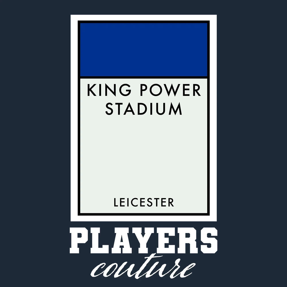 Leicester City hoodie – navy men's hoodie with white Leicester City letters and Players Couture logo on the chest