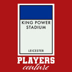 Leicester City Monopoly Card hoodie – red men's hoodie with white Leicester City Monopoly Card letters and Players Couture