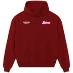 Leighton Baines hoodie – red men's hoodie featuring the Leighton Baines Players Couture logo