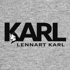 Lennart Karl Logo Men's T-Shirt – grey close-up detail shot of the Lennart Karl Players Couture logo design