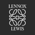 Lennox Lewis Logo Men's Hoodie – black close-up detail shot of the Lennox Lewis Players Couture logo design