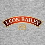 Leon Bailey Logo Men's T-Shirt – grey close-up detail shot of the Leon Bailey Players Couture logo design