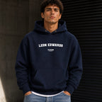 Leon Edwards name-print hoodie - black