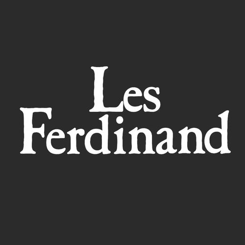 Les Ferdinand Logo Men's T-Shirt – black close-up detail shot of the Les Ferdinand Players Couture logo design