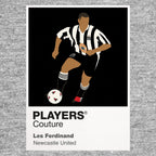 Les Ferdinand Newcastle United Icon Frame Men's Hoodie — Gray Artwork