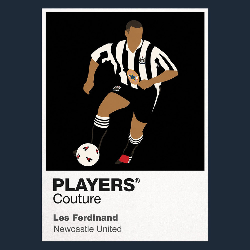 Les Ferdinand Newcastle United Icon Frame Men's Hoodie — Navy Artwork