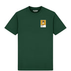 Lester Piggott horse racing T-shirt – mens forest green tshirt view