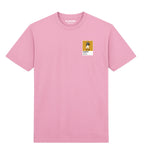 Lester Piggott horse racing T-shirt – mens pink tshirt view