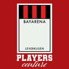 Bayer Leverkusen Monopoly Card hoodie – red men's hoodie with white Bayer Leverkusen Monopoly Card letters and Players