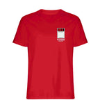 Bayer Leverkusen Monopoly Card t-shirt – black men's t-shirt with white Bayer Leverkusen Monopoly Card letters and Players