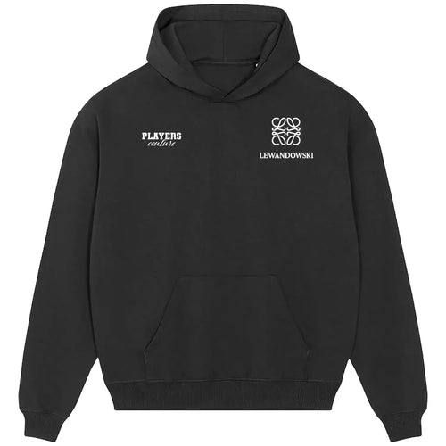 Robert Lewandowski hoodie – black men's hoodie featuring the Robert Lewandowski Players Couture logo