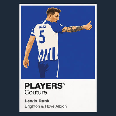 Lewis Dunk Brighton Icon Frame Men's Hoodie — Navy Artwork