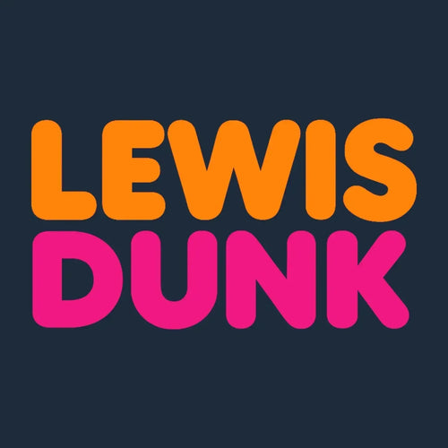 Lewis Dunk Logo Men's T-Shirt – navy close-up detail shot of the Lewis Dunk Players Couture logo design