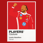 Lewis Hamilton Ferrari Formula 1 T-shirt – red view