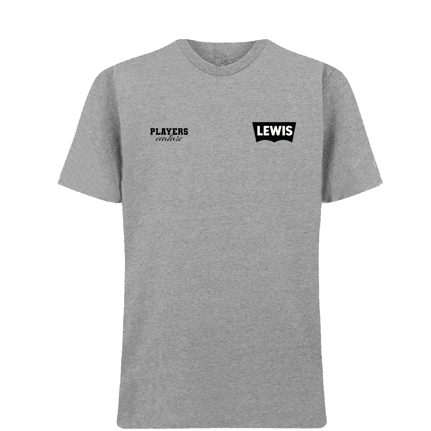 Lewis Logo Players Couture Mens T-Shirt Gray