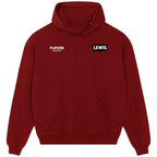 Lewis hoodie – red men's hoodie featuring the Lewis Players Couture logo