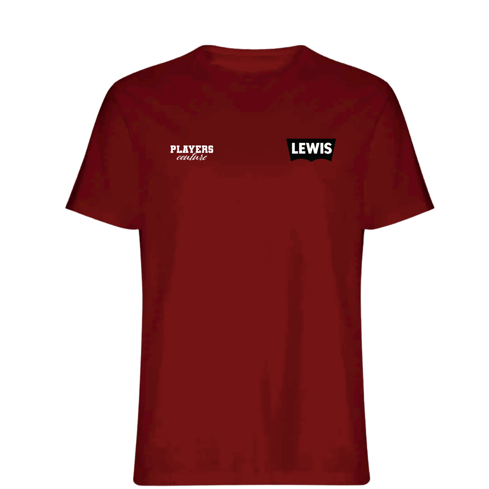 Lewis Logo Players Couture Mens T-Shirt Red