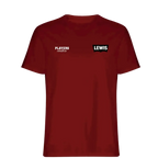 Lewis t-shirt – red men's t-shirt featuring the Lewis Players Couture logo
