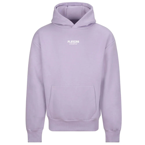 Essentials Collection hoodie – white men's hoodie with black Essentials Collection letters and Players Couture logo on the