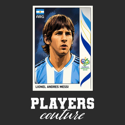 Lionel Messi World Cup Sticker Men's Hoodie – lionel essi 2006 black Players Couture design