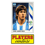 Lionel Messi 2006 World Cup Sticker Men's T-Shirt – close-up detail shot of the Lionel Messi 2006 World Cup Players Couture