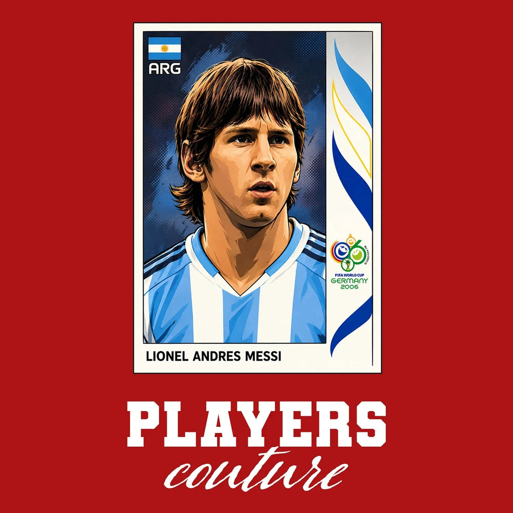 Lionel Messi World Cup Sticker Men's Hoodie – lionel essi 2006 red Players Couture design
