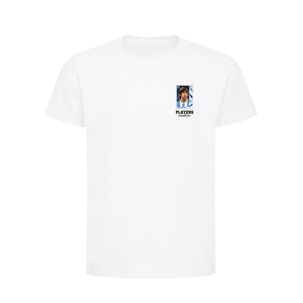 Lionel Messi World Cup Sticker Kids T-Shirt – lionel essi 2006 sticker kids white tshirt Players Couture design
