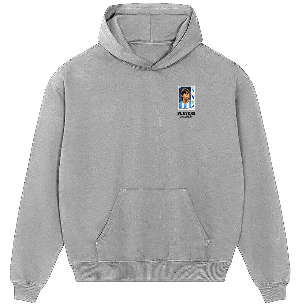 Lionel Messi World Cup Sticker Men's Hoodie – lionel essi 2006 sticker mens grey hoodie Players Couture design
