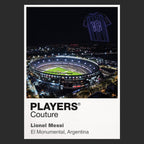 Lionel Messi Argentina number 10 Icons in Lights Frame artwork in black