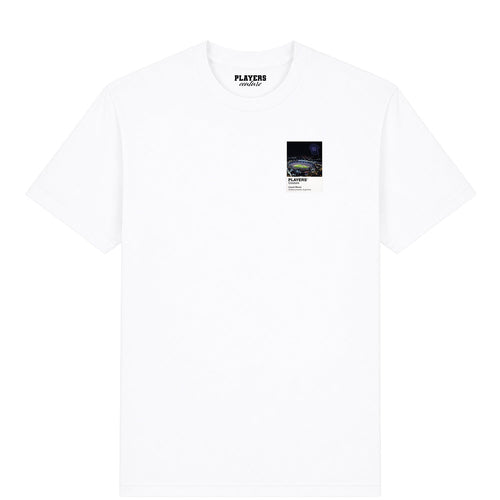 Lionel Messi Argentina Icons in Lights Frame Men's T-Shirt in White