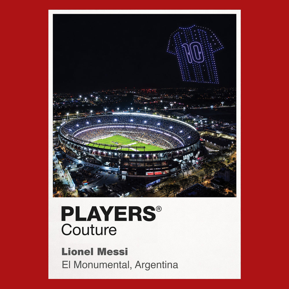 Lionel Messi Argentina number 10 Icons in Lights Frame artwork in red