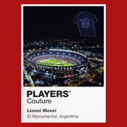 Lionel Messi Argentina number 10 Icons in Lights Frame artwork in red