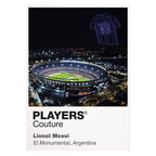 Lionel Messi Argentina number 10 Icons in Lights Frame artwork in white