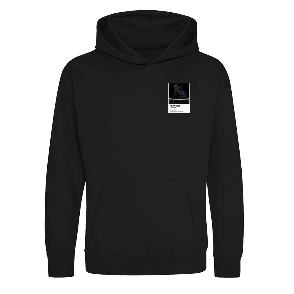 Lionel Messi Argentina Icons in Lights Frame Kids Hoodie in Black